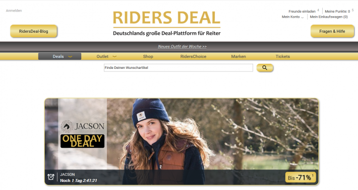 RidersDeal Website